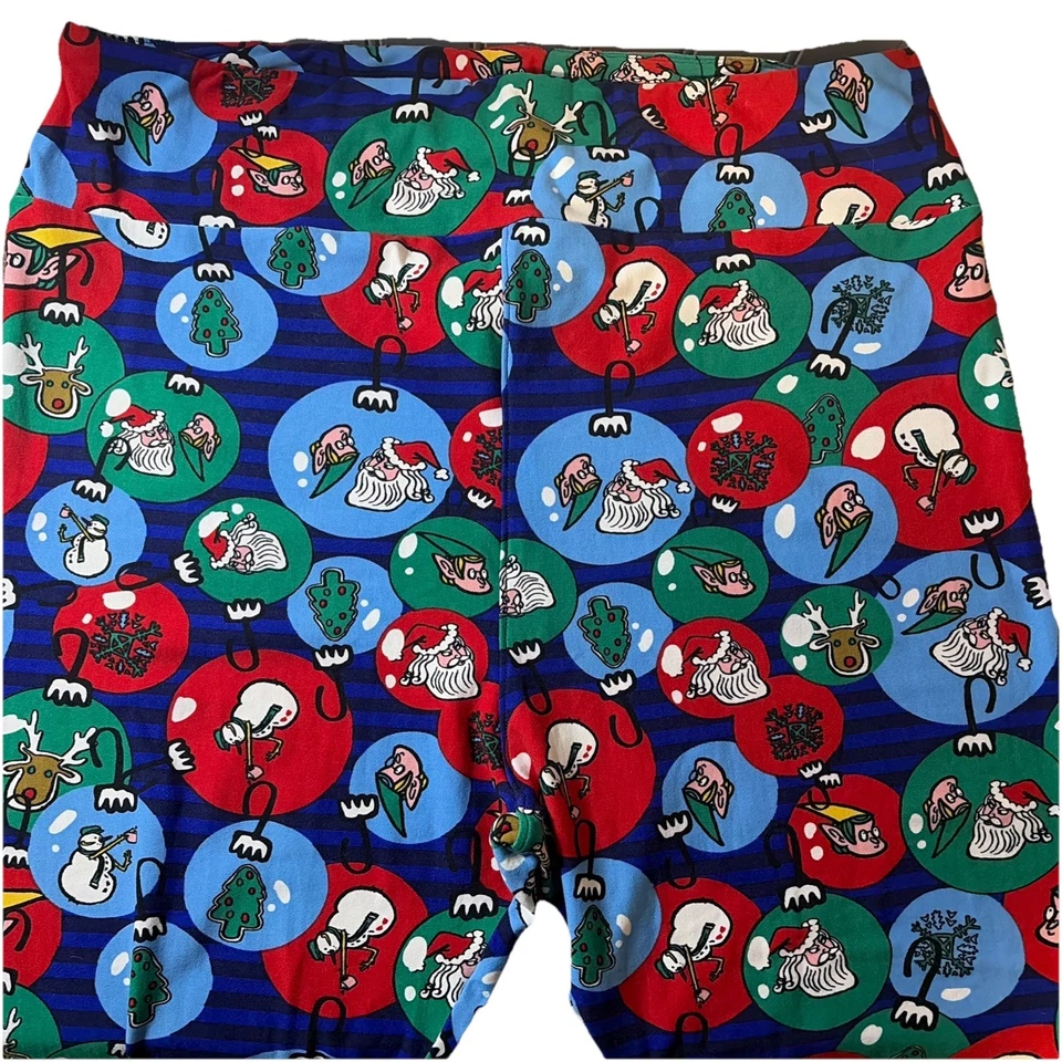 Nuevo LuLaRoe Adorno de Navidad Leggings con Santa Elfo Reno Talla TC2 (20-26) Foto 2 de 4
