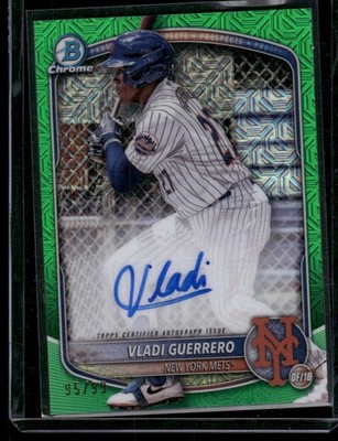 Vladi Guerrero 2025 Bowman Chrome #BMA-VG Auto Green Mojo Refractors 95/99