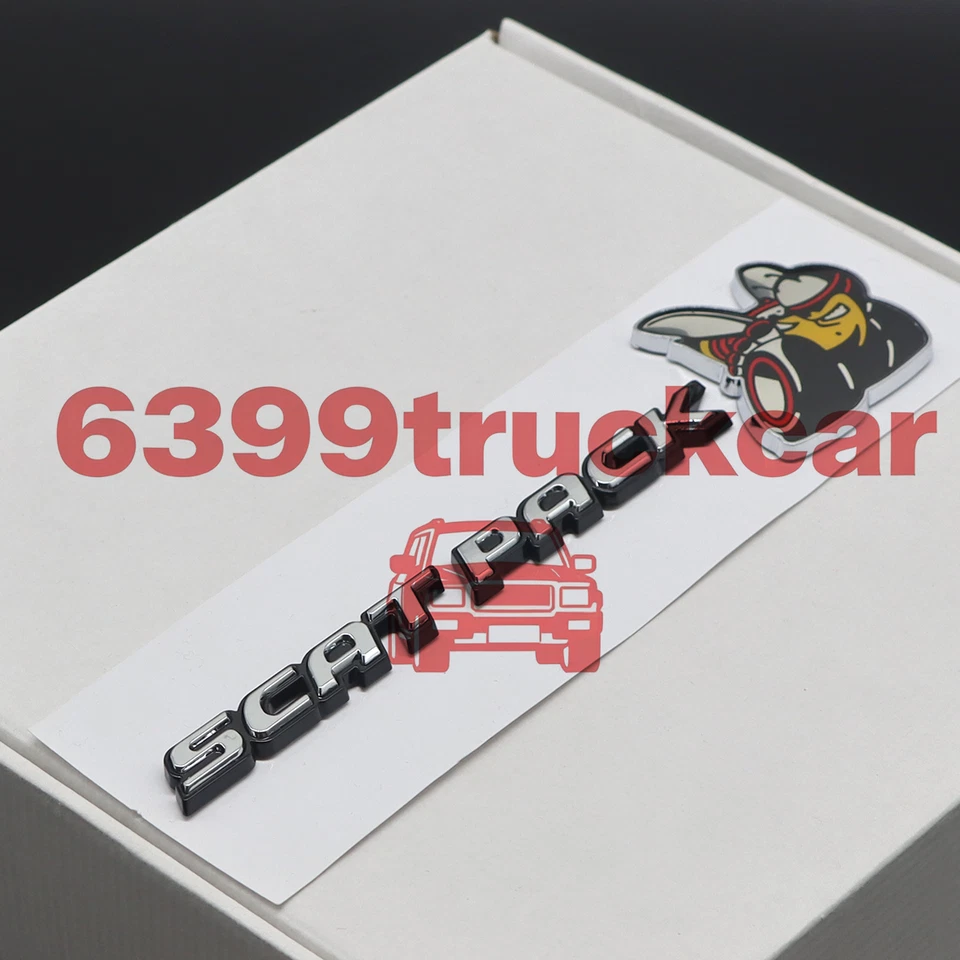 SCAT PACK BEE ANGRY Emblem Rear Spoiler Nameplate For Challenger Super Bee - Imagem 4 de 4