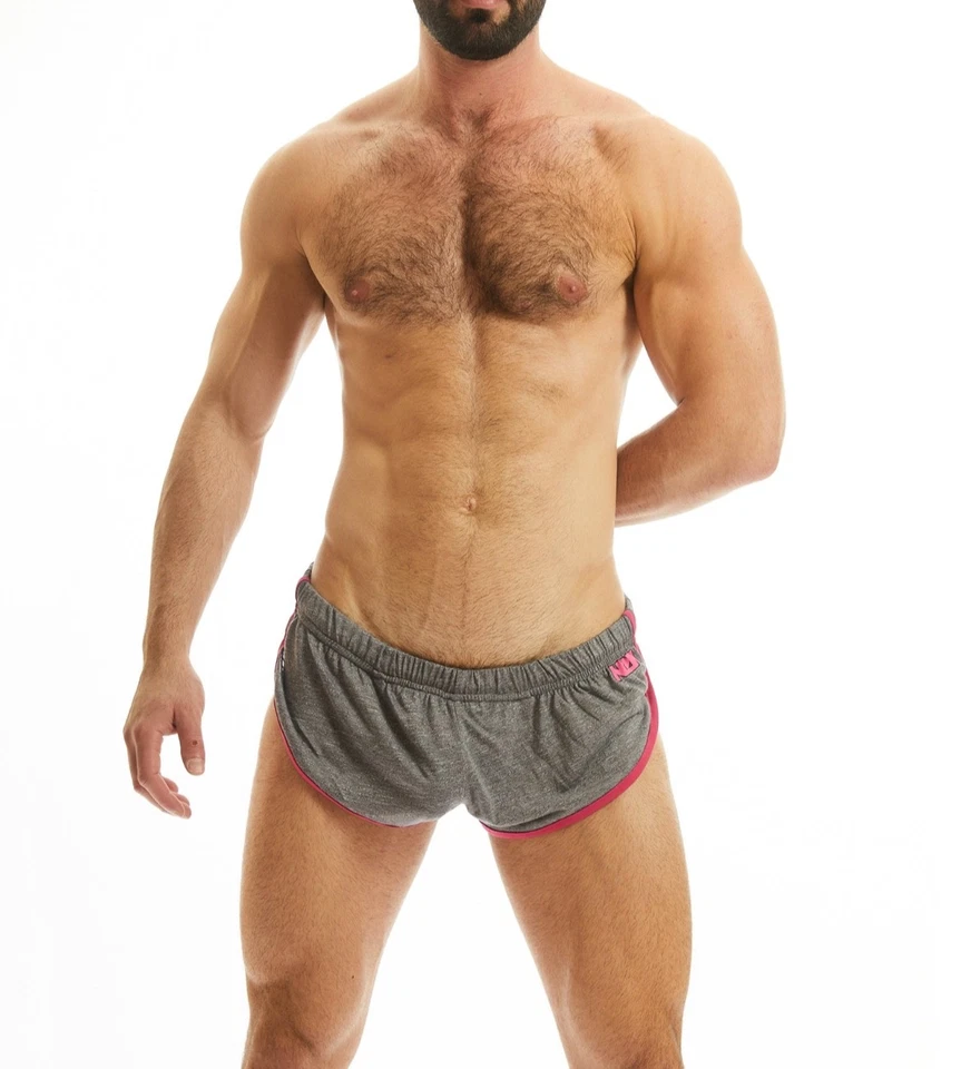 Pantalones Cortos Para Hombre Grandes Gris N2N Bodywear AG60 Air Gym Pantalones Cortos Divididos Nuevos con Etiquetas 042 Foto 4 de 4