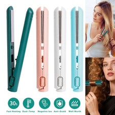 Mini Hair Straightener Portable USB Powered Negative Ion Flat Iron For Travel