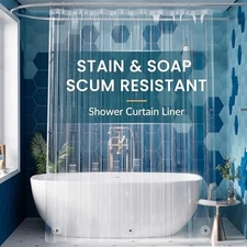 Clear Plastic Shower Curtain Liner 72 x 84 PEVA