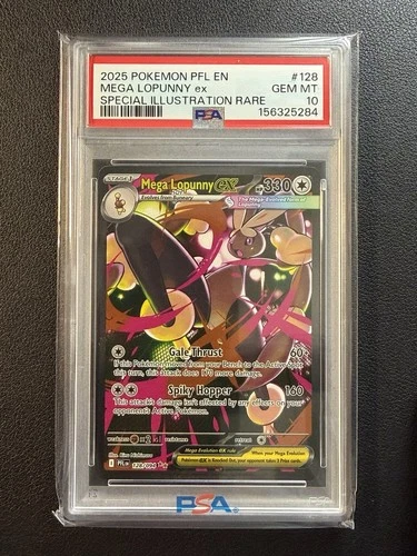 Mega Lopunny ex 128/094 Pokemon Phantasmal Flames SIR PSA 10 GEM MINT 💎