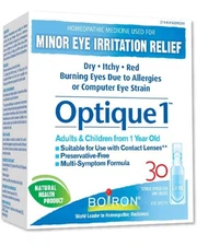 Boiron Optique1, Eye drops used to relieve eye irritations 30 doses| EXP 2027/04