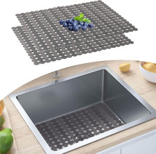 Kitchen Sink Mat - 2Pack Adjustable Sink Protector Mat for Kitchen Ceramic/Stain