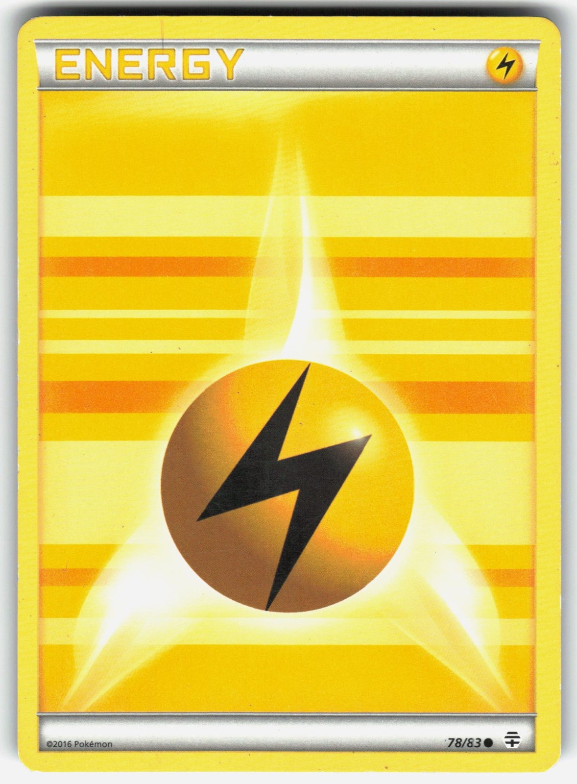 Lightning Energy 78/83 Common Generations Pokemon EN Moderately Played