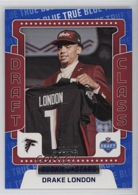 2022 Panini Rookies & Stars Draft Class True Blue 10/49 Drake London RC 0ud4