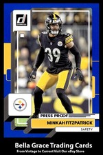 2022 Panini Donruss Minkah Fitzpatrick #222 Pittsburgh Steelers Blue Press Proof