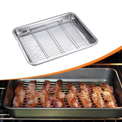 Backblech mit Gestell leicht zu reinigen Backform für knusprigen Speck zu Hause Braten