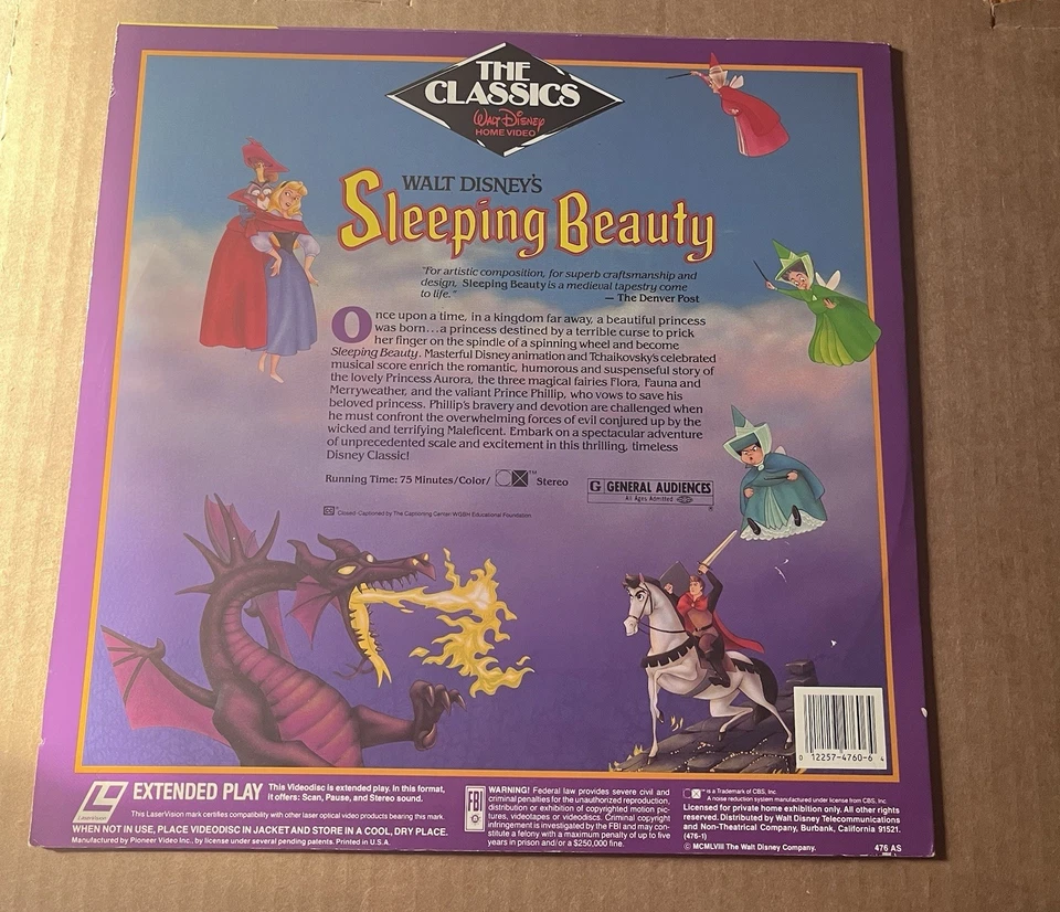 WALT DISNEY'S SLEEPING BEAUTY  USED VERY GOOD Laserdisc - Image 2 of 4