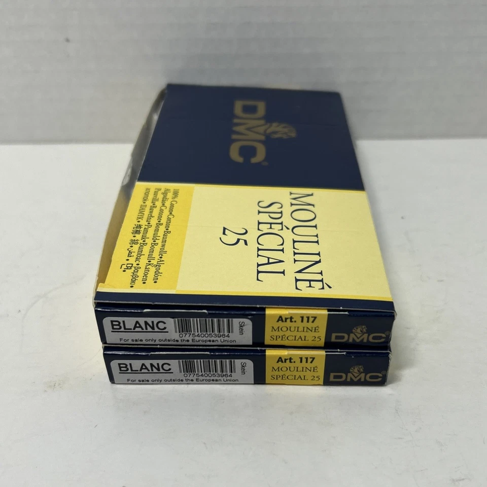 DMC 24 Skeins Box Mouline Special 25 Thread Floss Blanc Neige Snow White #117 - Image 2 of 4