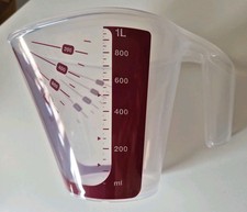 Tupperware Messgenau 1,0 L Rot Messbecher Backen Messfix CombiPlus