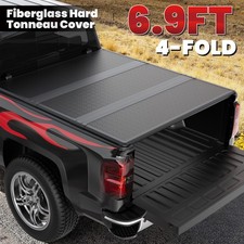 4-fold 6.9ft Fiberglass Bed Tonneau Cover For 19-26 Silverado Sierra 2500 3500hd 4-fold 6.9ft Fiberglass Bed Tonneau Cover For 19-26 Silverado Sierra 2500 3500hd