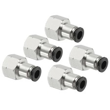 5 x Female Straight 1/4" Tubing OD x 1/4" NPT Thread Push to Connect Fittings