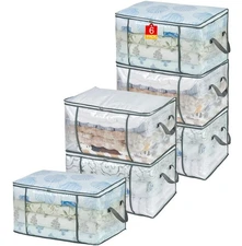 80L Clear Large Storage Bag, Clothes Storage Containers for Organizing Closet...