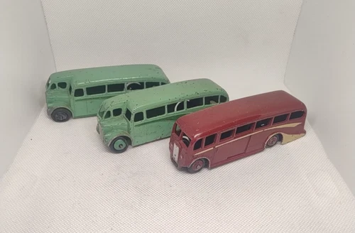 2 Vintage Dinky single deck bus & A Luxury Coach