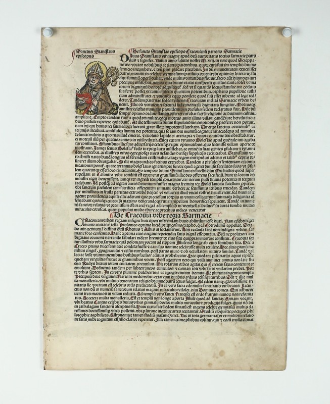 1493 Nuremberg Chronicle leaf incunable folio hand painted woodcut Casmiri Nissa