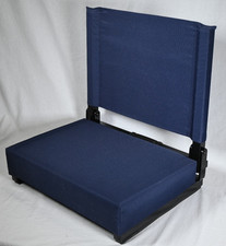 Flash Furniture Grandstand Portable Foldable Stadium Seat Blue w/ Handle