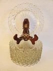 10 Vtg Crystal Depression Hocking Glass Waterford "Waffle" Salad Plate 7 1/8"