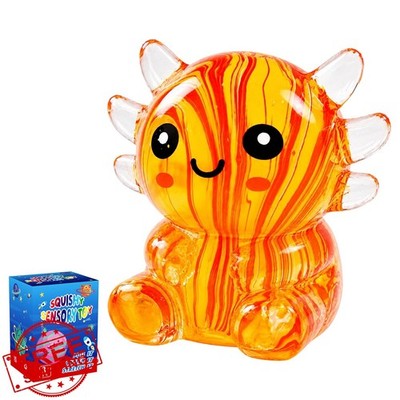 Huxhoek Orange Axolotl Squishy Toy