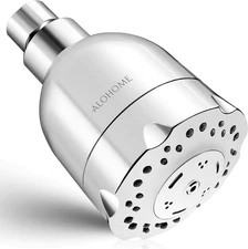 High Pressure Boosting Shower Head,  6 Powerful Spray Settings - Perfect for Low
