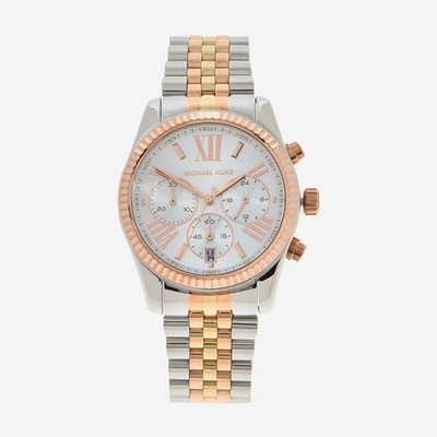 Michael Kors RoseGold/White Watch Michael Kors MK5774 Parker Chronograph White Women main image 4