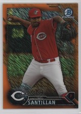 2016 Bowman Chrome Prospects Orange Shimmer Refractor Antonio Santillan 6h5