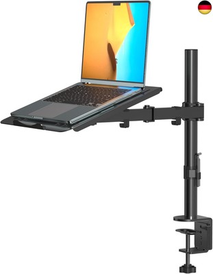 Suptek Monitor Arm mit Laptop Halterung Volleinstellbar für 13''-27'' Bildschirme 