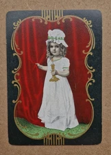 1 x Antique Wide Swap Playing Card - Circa 1899 - Congress 606 Good Night