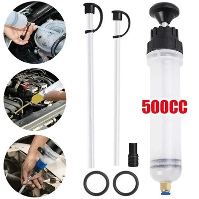 500ML Car Oil Fluid Extractor Fluid Syringe Pump Manual Suction Transfer Filling