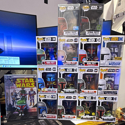 Funko Pop! Star Wars Boba Fett Jango Fett Cobb Vanth Lot 2020 Galactic Con
