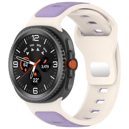 Bracelet sport en silicone bicolore pour Samsung Galaxy Watch8 Classic - Photo 63 sur 64