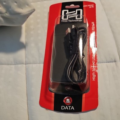 Hosa Technology High Speed USB 2.0 Cable, Type A to Mini-B, 6 ft, USB-206AM