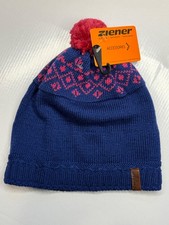 Ziener ISKUT Pompom Blue Hat unisex one size fits most