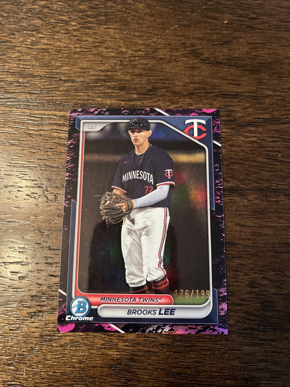 2024 Bowman - Chrome Prospects Brooks Lee #BCP-143 Fuchsia Lunar Refractor /199