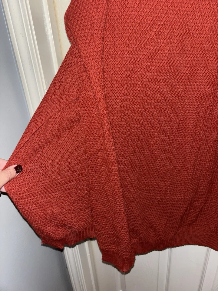Boohoo Plus Rust Orange Knit Sweater Size 16 US - Image 3 of 4