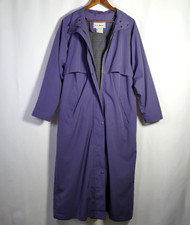 VTG LL Bean Womens Long Trench Coat Size L Re...