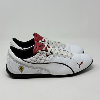PUMA Drift Cat 6 Sf Flash Ferrari Sneakers Shoes Mens 12 White Red Leather Drive