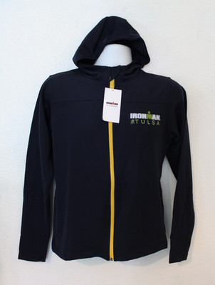 Ironman Tulsa Official Finishers Jacket Hoodie Full Zip Men's Small NWT Navy