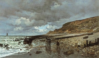 Claude Monet - Cape la Heve bei Ebbe Tide 1865 A1-A4 Poster Tier Haustier Portrait Ar
