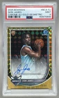 Sion James 2025 Bowman Chrome Gold Geometric Refractor RC Auto /50 PSA 9