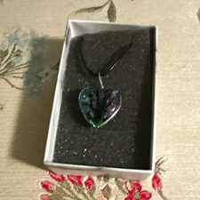 Silver Tone Heart Love Charm Pendant Necklace...