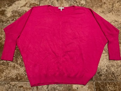 B. YOUNG WOMENS KNITTED PULL OVER SWEATER (SIZE L) PINK