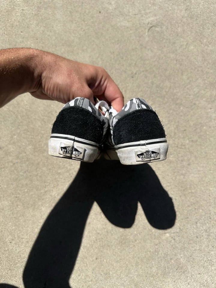 VANS Old Skool Primary Camo Black White Youth Boys Kids Shoes Sneakers Size 1.5 - Изображение 3 из 4