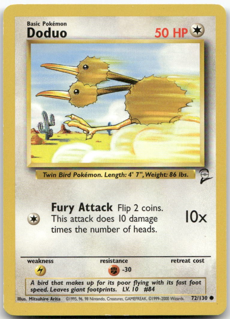 Doduo 72/130 Common Base Set 2 Pokemon MP
