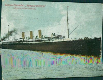 Ansichtskarte Schnell-Dampfer Augusta Viktoria Hamburg Amerikaline 1912(Nr.9483)