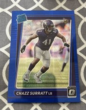 2021 Donruss Optic Chazz Surratt Rated Rookie Blue Scope Prizm #280 RC Vikings