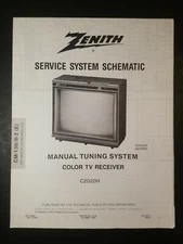 Zenith Service System Schematic Manual Tuning System Color TV Receiver C2020H F9