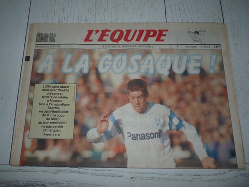 Programme Match Spartak Moscou - Marseille 1990-1991 - Coupe D'Europe - Occasion