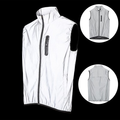 Men High Vis Running Gilet Cycling Vest 